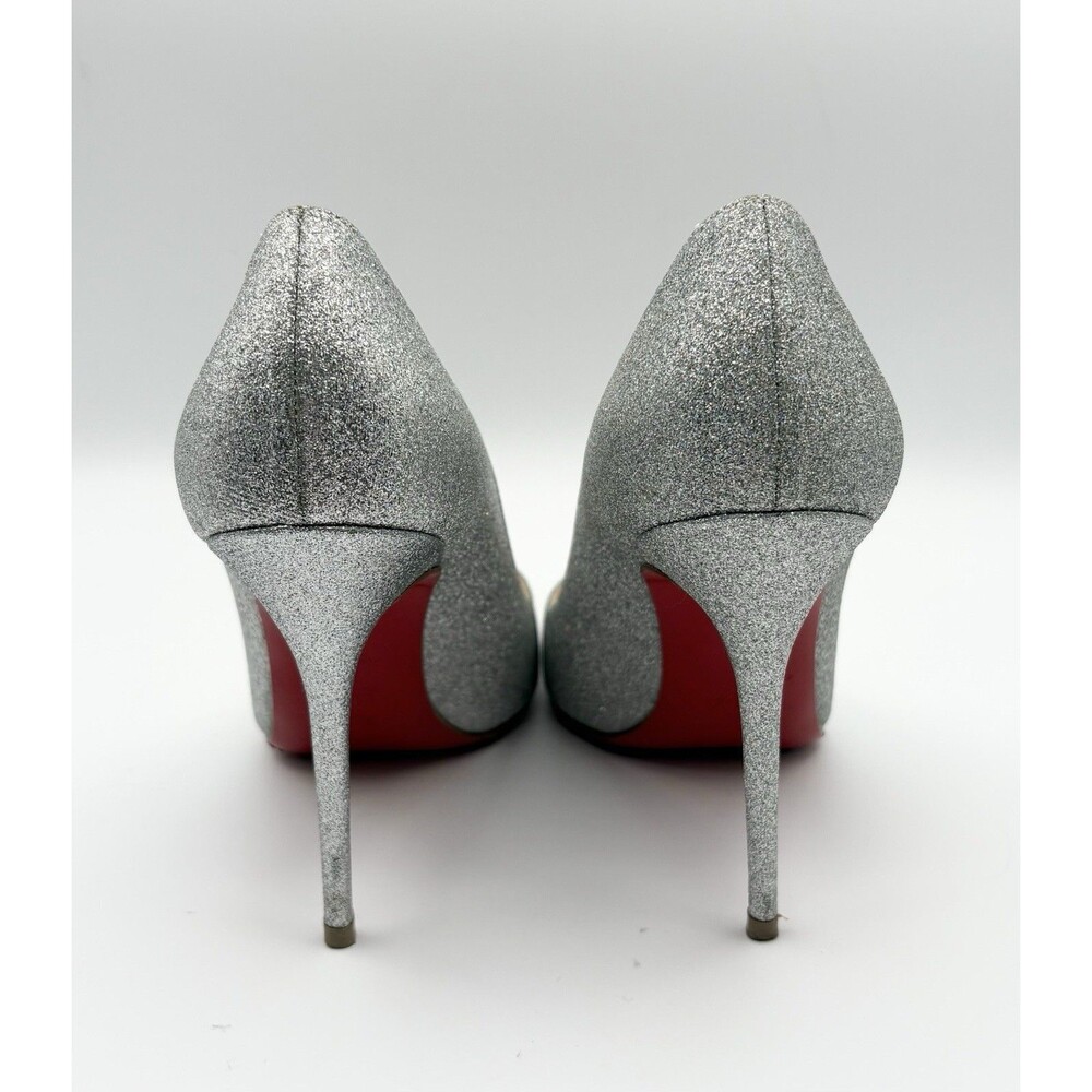 Christian Louboutin Sparkling Silver Heels - Picture 9 of 16